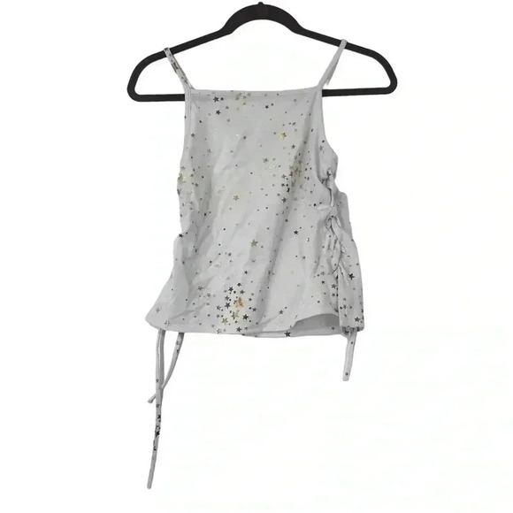 PINC SHIRT GIRLS XL PREMIUM WHITE GOLD SILVER STAR TANK TOP STYLE 22880K - Picture 11 of 13